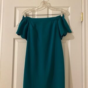 Teal Off-Shoulder Dress
